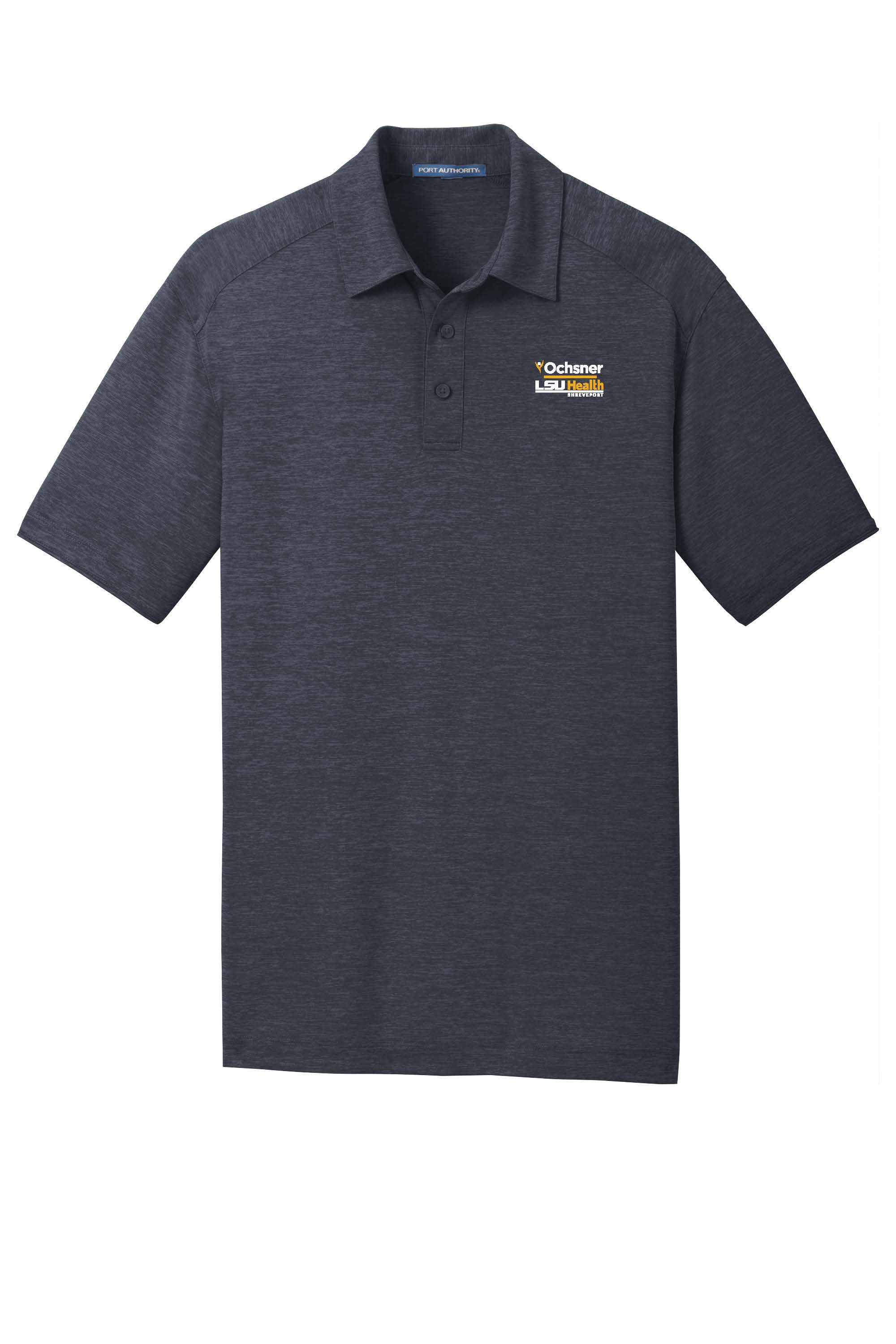 Ochsner LSU Health Shreveport Men's Digi Polo, Charcoal Gray, large image number 1